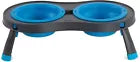 Dexas Double Elevated Feeder Large Pro Blue Raised Dog Bowl