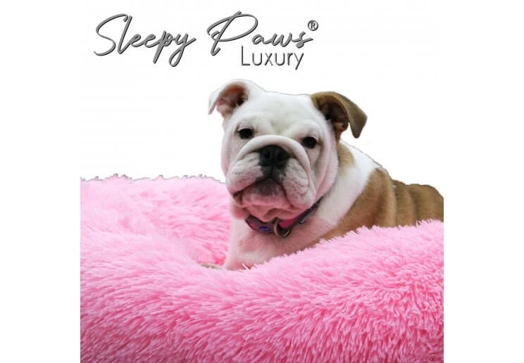 Ancol Super Plush Donut Cat Dog Bed Pink 50cm