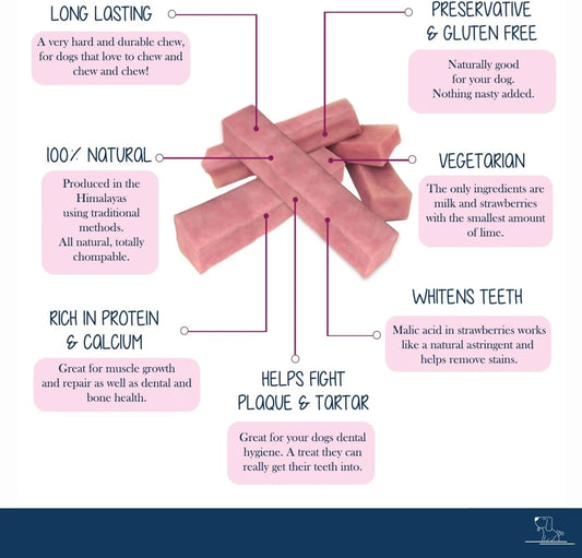 Pawfect Strawberry Himalayan Cheese Chew Medium
