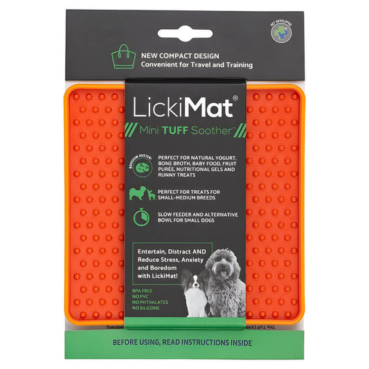 LickiMat Mini Tuff Soother Orange