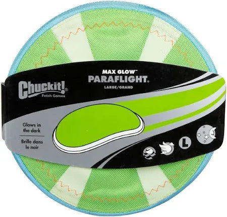 Chuckit Max Glow Paraflight Dog Frizbie (L)