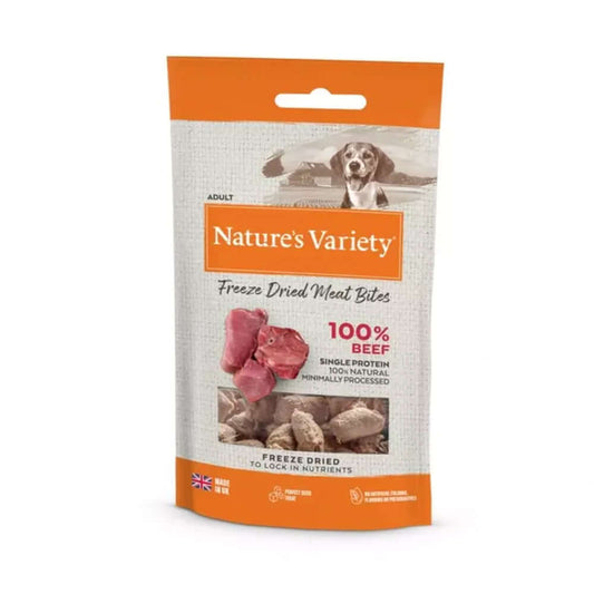 Natures Variety Freeze Dried Meat Bites Beef 20g