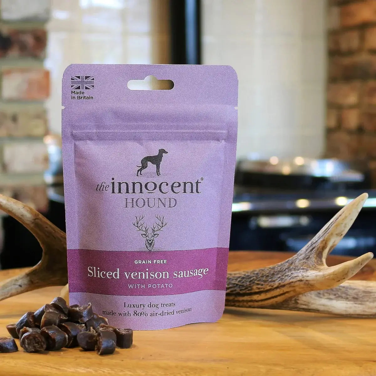 The Innocent Hound Sliced  Venison Sausage 70g