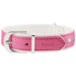 Collar Modern Art Luxus 27/XXS-XS Artificial leather pink/white