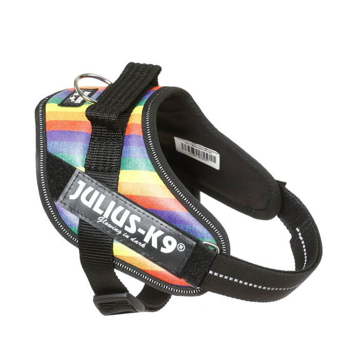 Julius-K9 IDC Powerharness Mini, Artificial leather rainbow