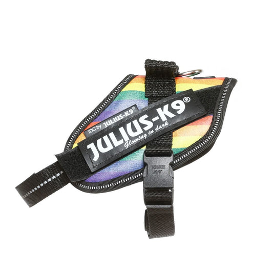 Julius-K9 IDC Powerharness Mini-Mini, Artificial leather rainbow