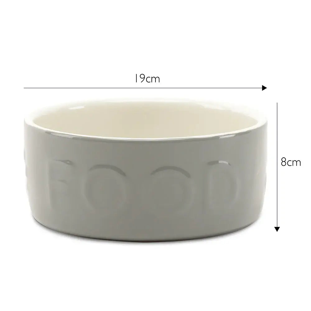 Scruffs Classic Food Bowl - 19cm Grey