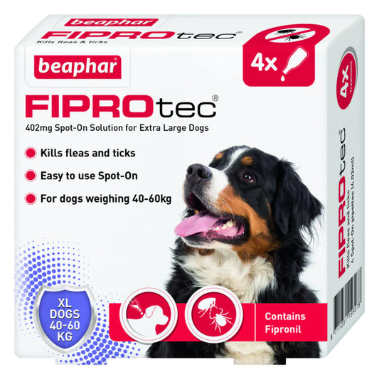 Beaphar Fiprotec Spot On Extra Large Dog (4 Pipettes)
