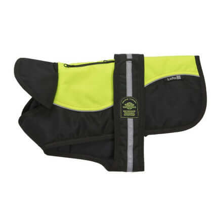 Reflective Hi Viz Black Padded Underbelly Harness Coat 30cm