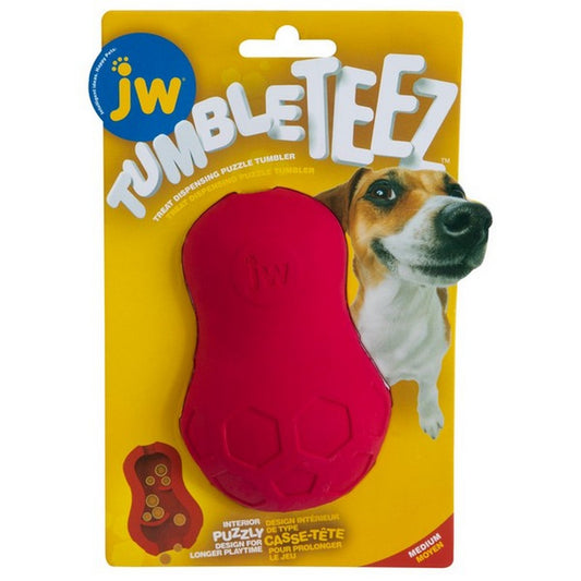 JW Tumble Teez Treat Toy Medium Red