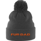 Pom Pom Beanie FUR DAD ORANGE TEXT