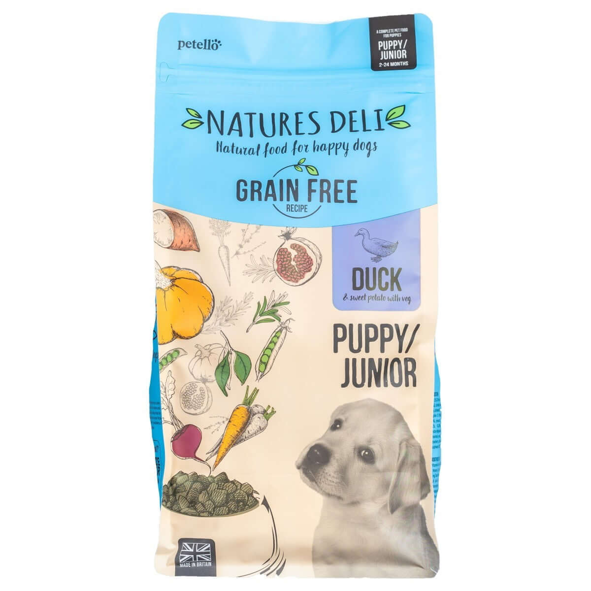 Natures Deli Puppy / Junior GF Duck and Sweet Potato 2kg