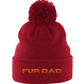 Pom Pom Beanie FUR DAD ORANGE TEXT