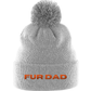 Pom Pom Beanie FUR DAD ORANGE TEXT