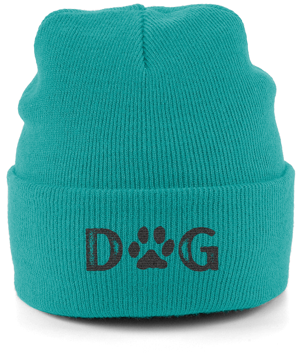 Dog Paw Cuffed Beanie