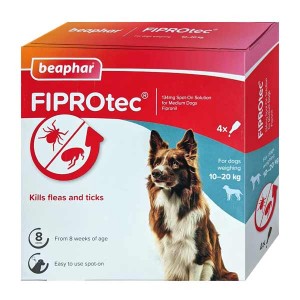 Beaphar Fiprotec Spot On Medium Dog (4 Pipettes)