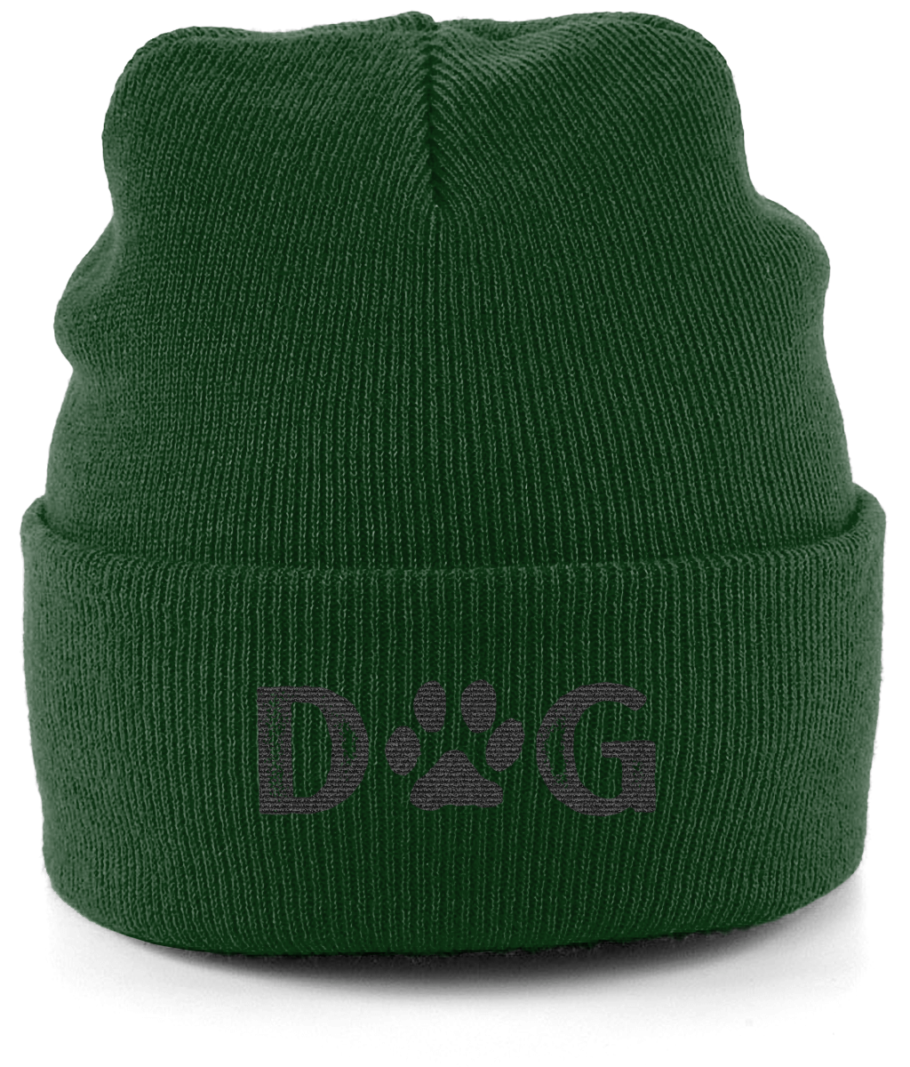 Dog Paw Cuffed Beanie