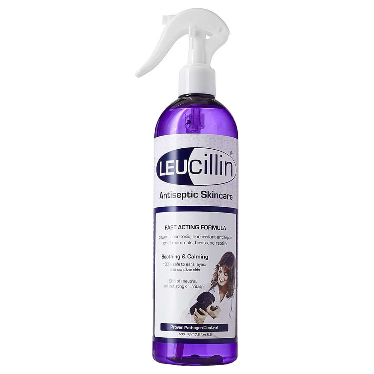 Leucillin Non-Toxic Antiseptic Animal Skin Spray 500ml