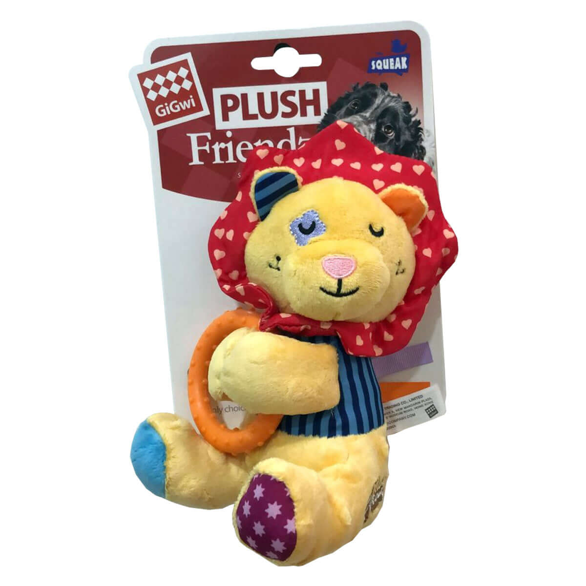 GiGwi Plush Friends Lion for Puppies and Small Dogs