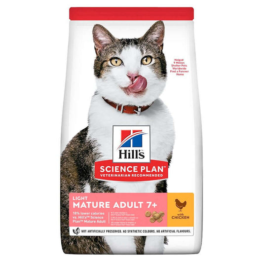 Hills Science Plan Cat Mature Dry Chicken Light 7kg