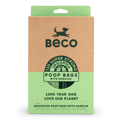 Beco 120 Super Strong Unscented Poop Bags with Handles