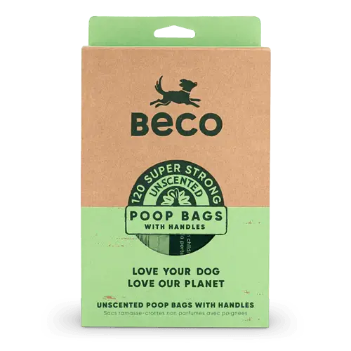 Beco 120 Super Strong Unscented Poop Bags with Handles