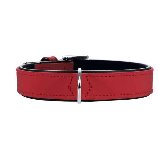 Collar Softie 40/XS-S Artificial leather red/black