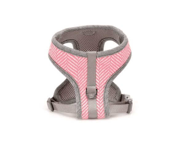 Hugo & Hudson Small Pink Herringbone Dog Harness