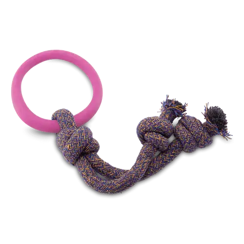 Beco Natural Rubber Hoop on Rope - Pink (Small)