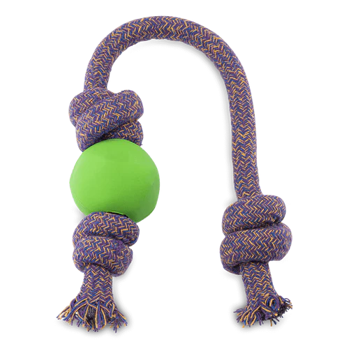Beco Natural Rubber Ball on Rope - Small Green