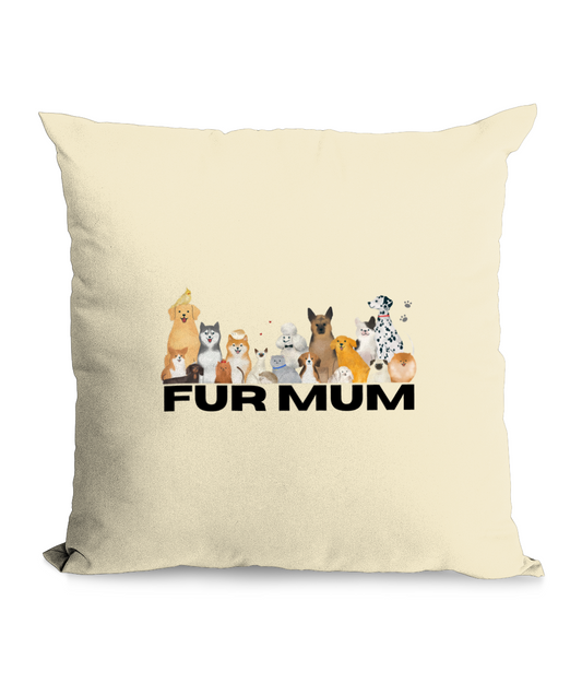 Fur Mum Natural Throw Cushion