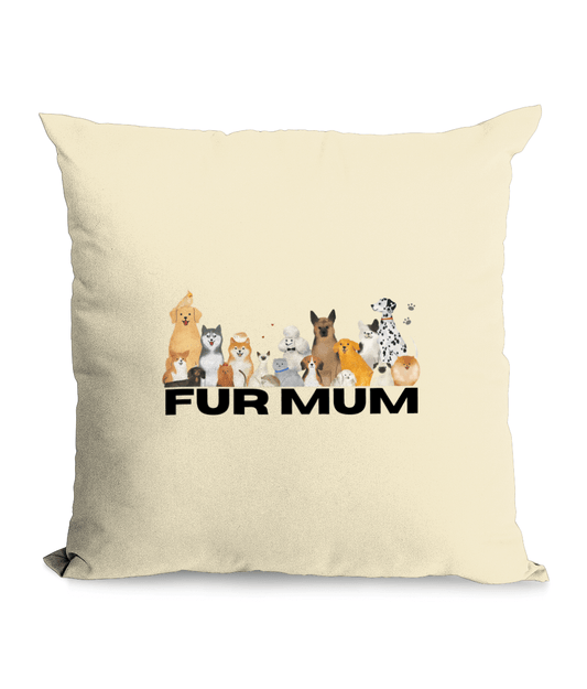 Fur Mum Natural Throw Cushion