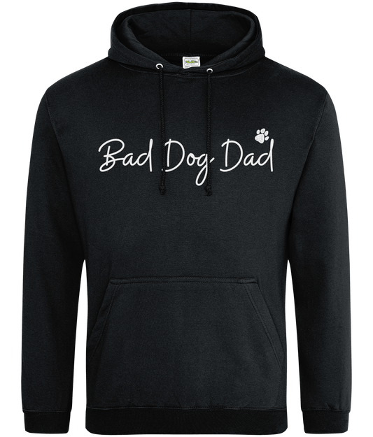 Bad Dog Dad Hoodie- White Text