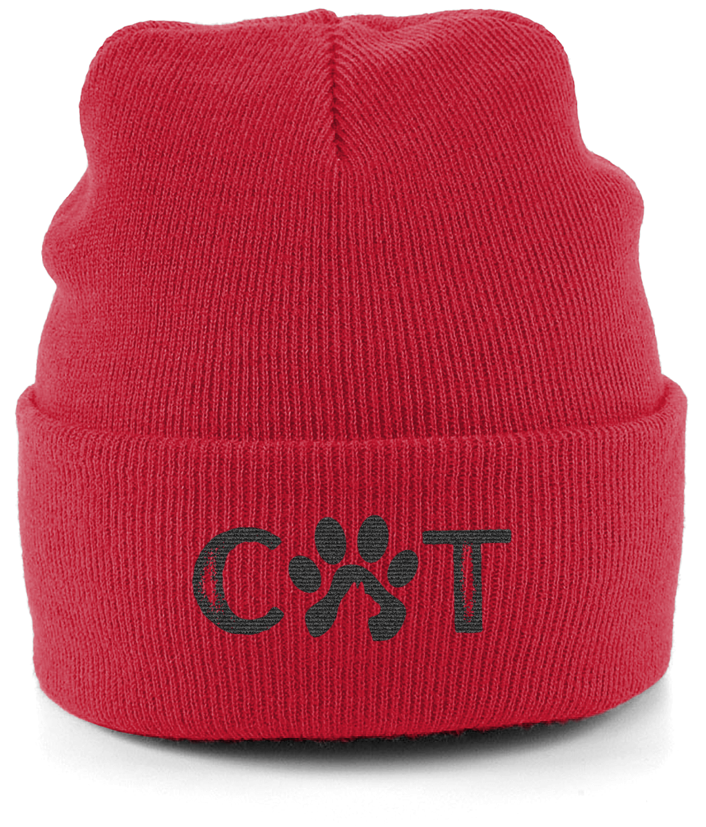 Cat Paw Cuffed Beanie