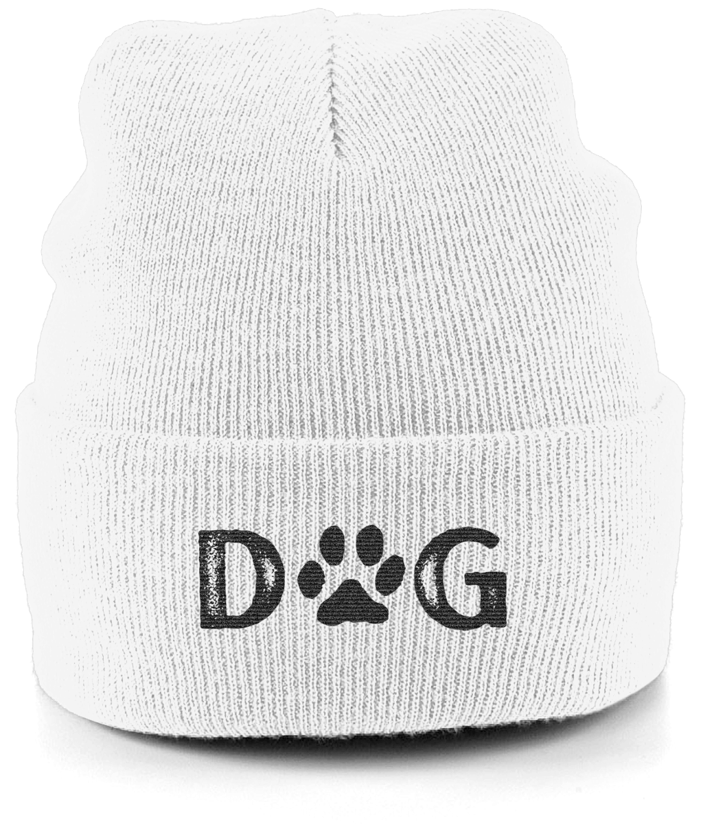 Dog Paw Cuffed Beanie