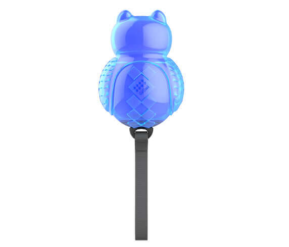 GiGwi 'Push To Mute' Transparent Owl Purple/Blue