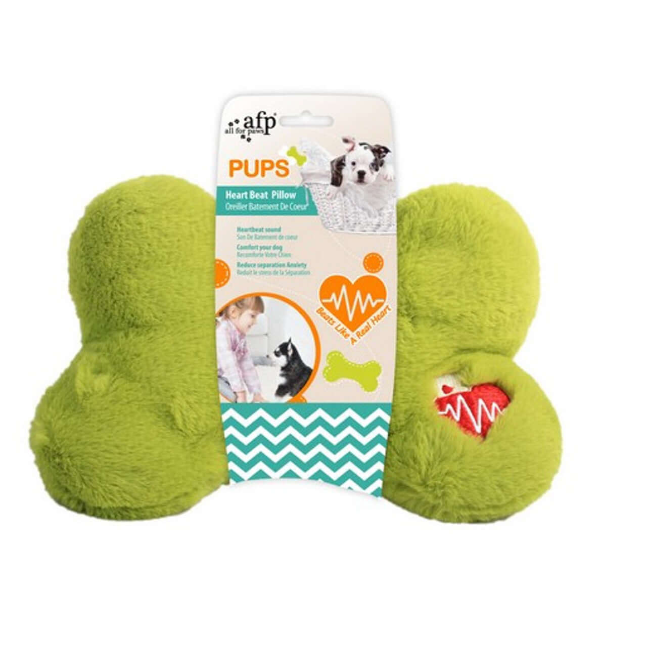 All For Paws Pups Heart Beat Pillow