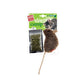 GiGwi Refillable Mouse Ziplock Cat Toy With x3 Catnip Bags Brown