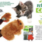 GiGwi Refillable Mouse Ziplock Cat Toy With x3 Catnip Bags Brown