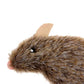 GiGwi Refillable Mouse Ziplock Cat Toy With x3 Catnip Bags Brown