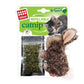 GiGwi Refillable Rabbit Ziplock Cat Toy With x3 Catnip Bags Brown