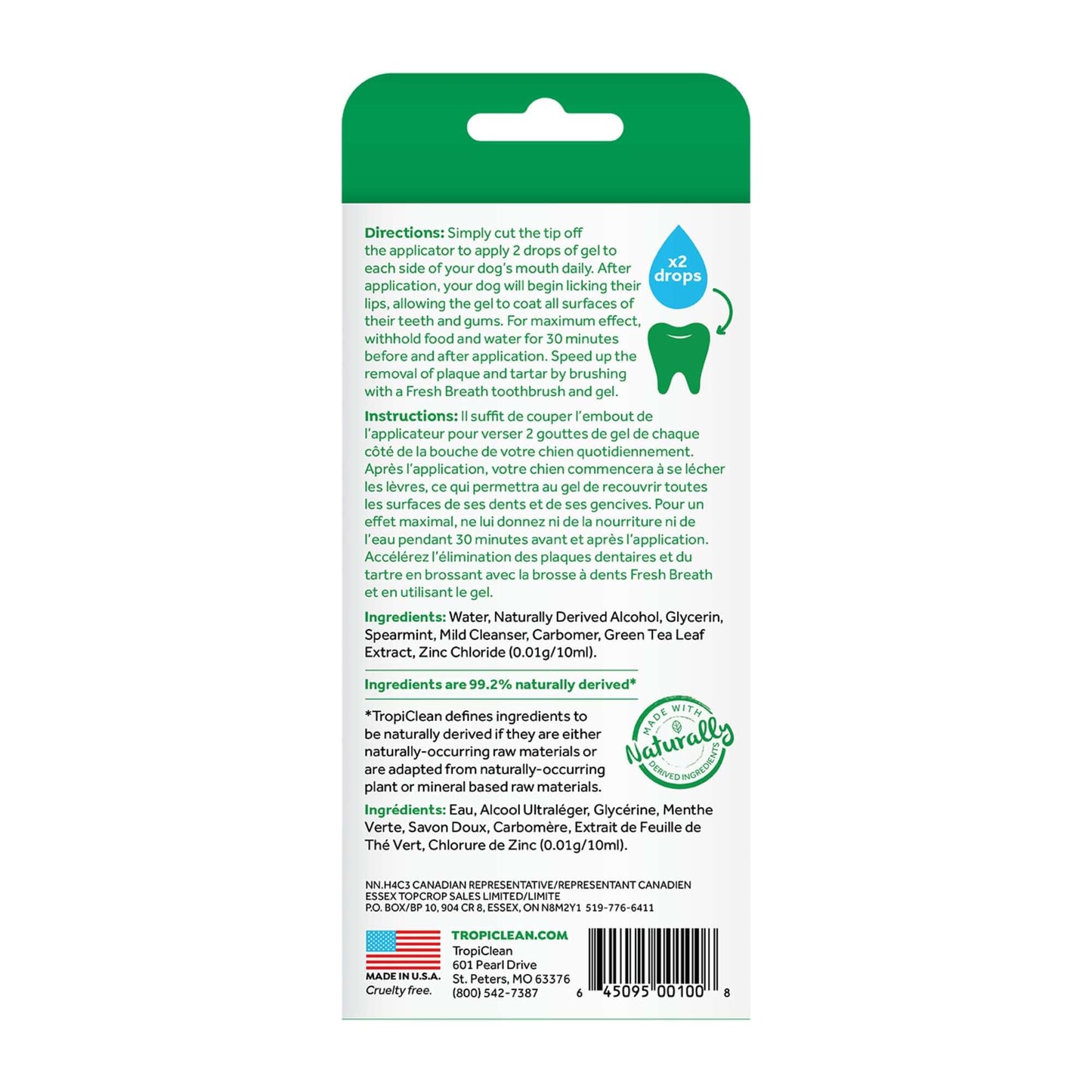 TropiClean Clean Teeth Oral Care Gel 118ml