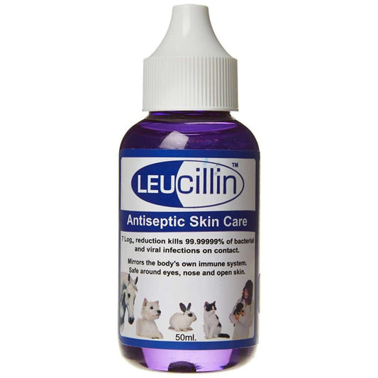 Leucillin Non-Toxic Antiseptic Animal Skin Dropper 50ml