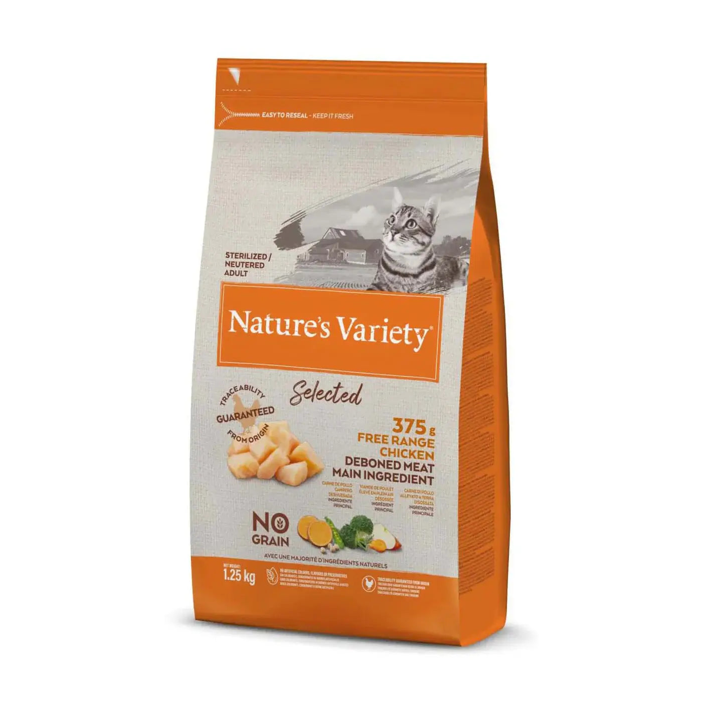 Natures Variety Selected Dry Adult Sterilized Cat Chicken 1.25kg