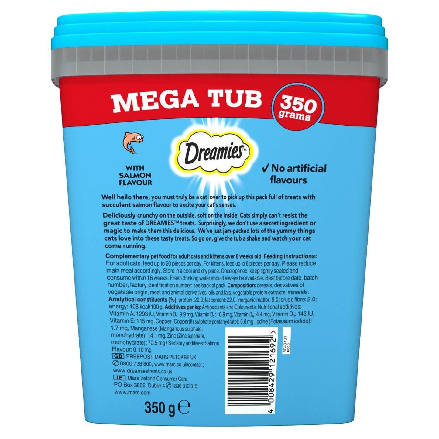 Dreamies Treats with Salmon 350g Mega Tub