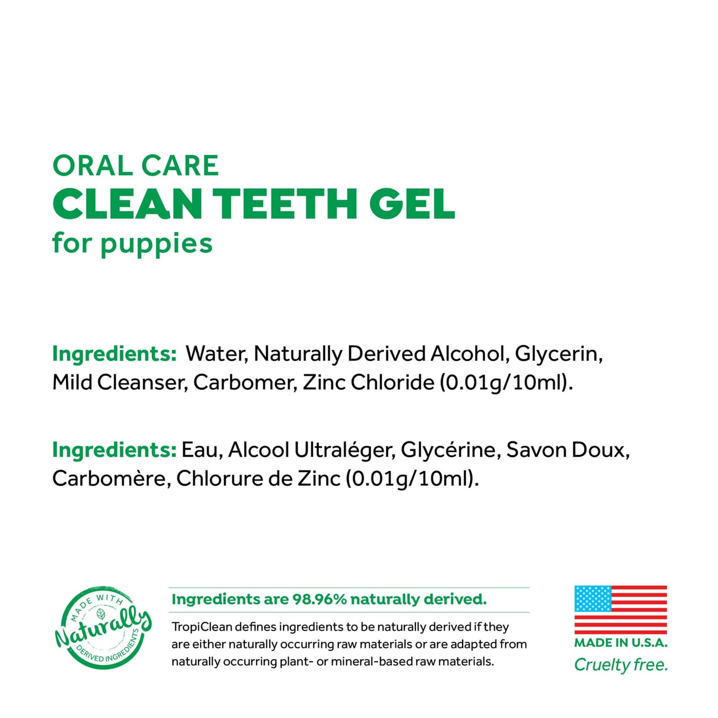 TropiClean Clean Teeth Oral Care Gel for Puppies 59ml